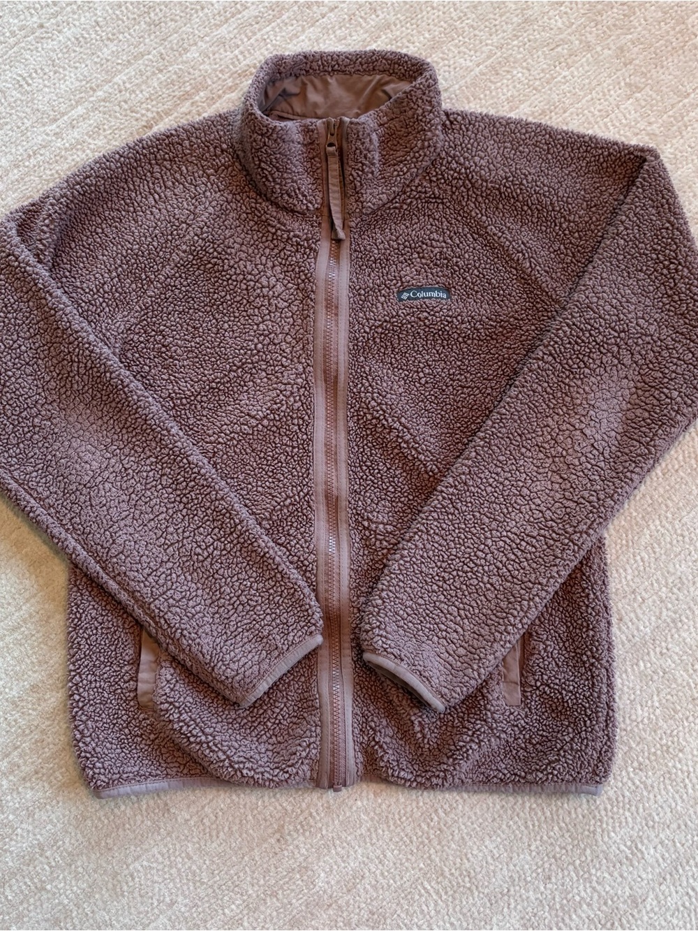 Columbia Kids Brown Sherpa Full-Zip Jacket